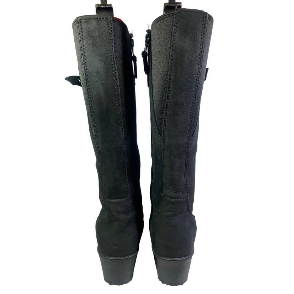 Eddie Bauer Lodge Wedge Waterproof Insulated Boot Women size 8.5 Black Leather - Picture 4 of 11